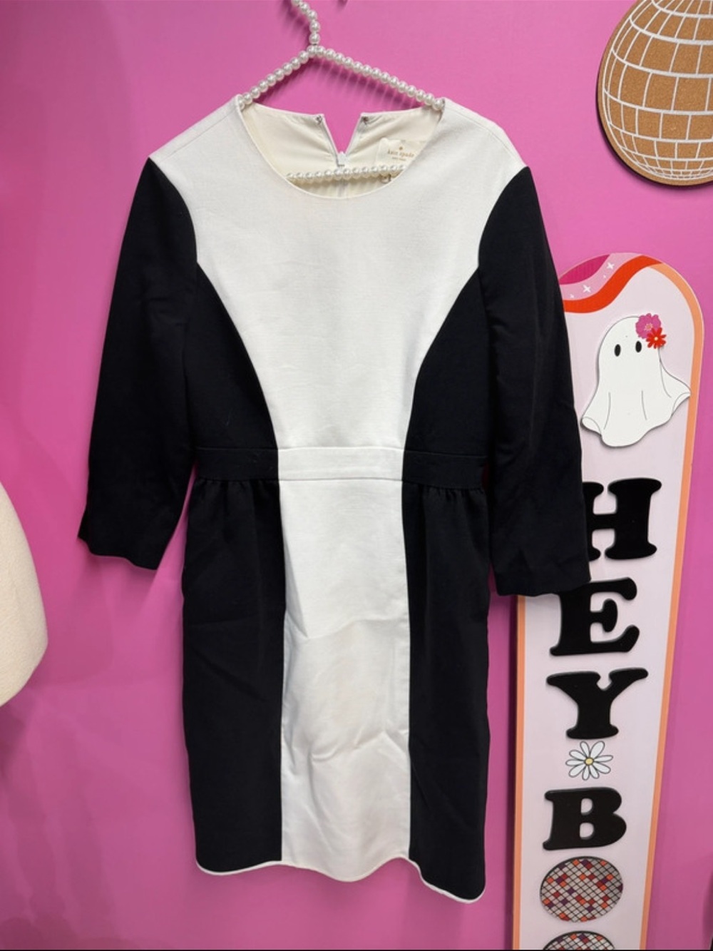 Kate spade black and white colorblock dress size 8
